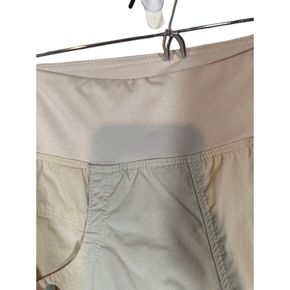 Prana Cream Maternity Cotton Blend Cropped Capri Pants Women Sz S - Picture 7 of 11